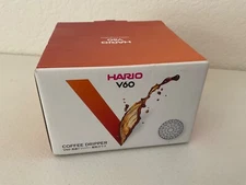 HARIO VDGR-01-OV V60 Heat Resistant Glass Transparent Coffee Dripper Olive Wood