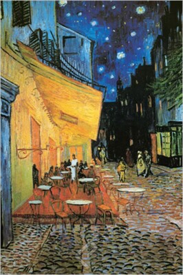 Laminated Cafe Terrace at Night by Van Gogh Arles, France Poster