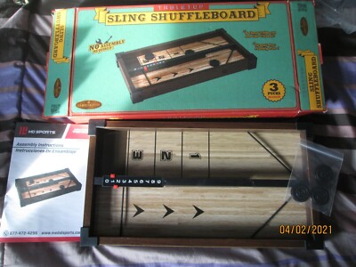Barrington Billiards Company Tabletop Wooden Sling Shuffleboard 16'' x 8.5'' NEW