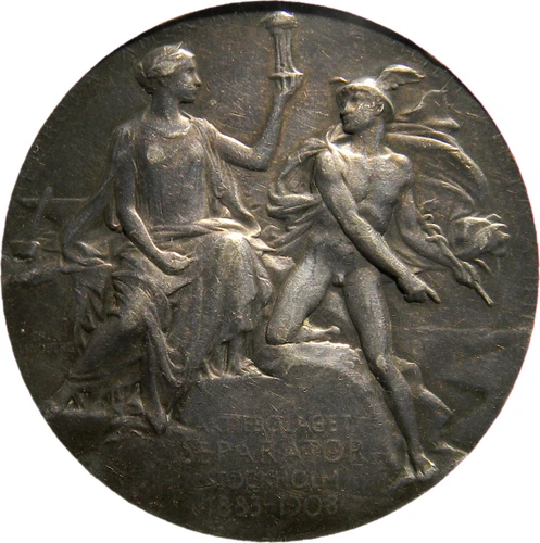 Sweden 1883-1908 De Laval & Berstrom Silver Medal NGC AU 55