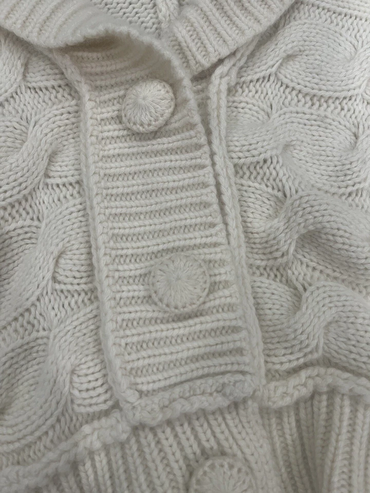 Cárdigan Juicy Couture Suéter Recortado Marfil Lana Cachemira Mujer Talla L Foto 4 de 4