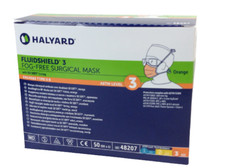 BOX OF 50 Halyard 48207 Level 3 Fog Free Surgical Mask - FREE SHIPPING