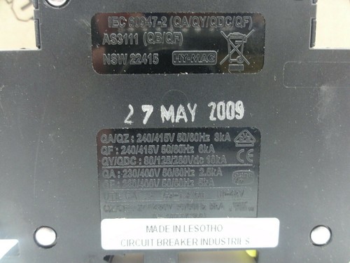 MidNite CBi DIN Mount QZ-1(13) C2 240/415V AC 20A 1-Pole Circuit Breaker - Picture 3 of 4