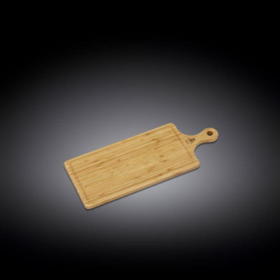 [ Set of 3 ] LONG SERVING BOARD WITH HANDLE 19.7'' X 7.9'' | 50 X 20 CM Wood