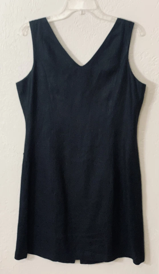 Vestido Vaina Vintage Carole Little Lino Completamente Forrado Con Cremallera Frontal Talla 14 Foto 4 de 4