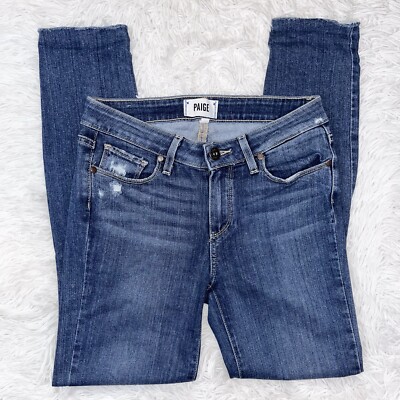 PAIGE Verdugo Ultra Skinny Distressed Blue Denim Jeans 27