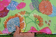 5 Yard Hand Block Print Handmade Cotton Indian Natural Sanganeri Print Fabric