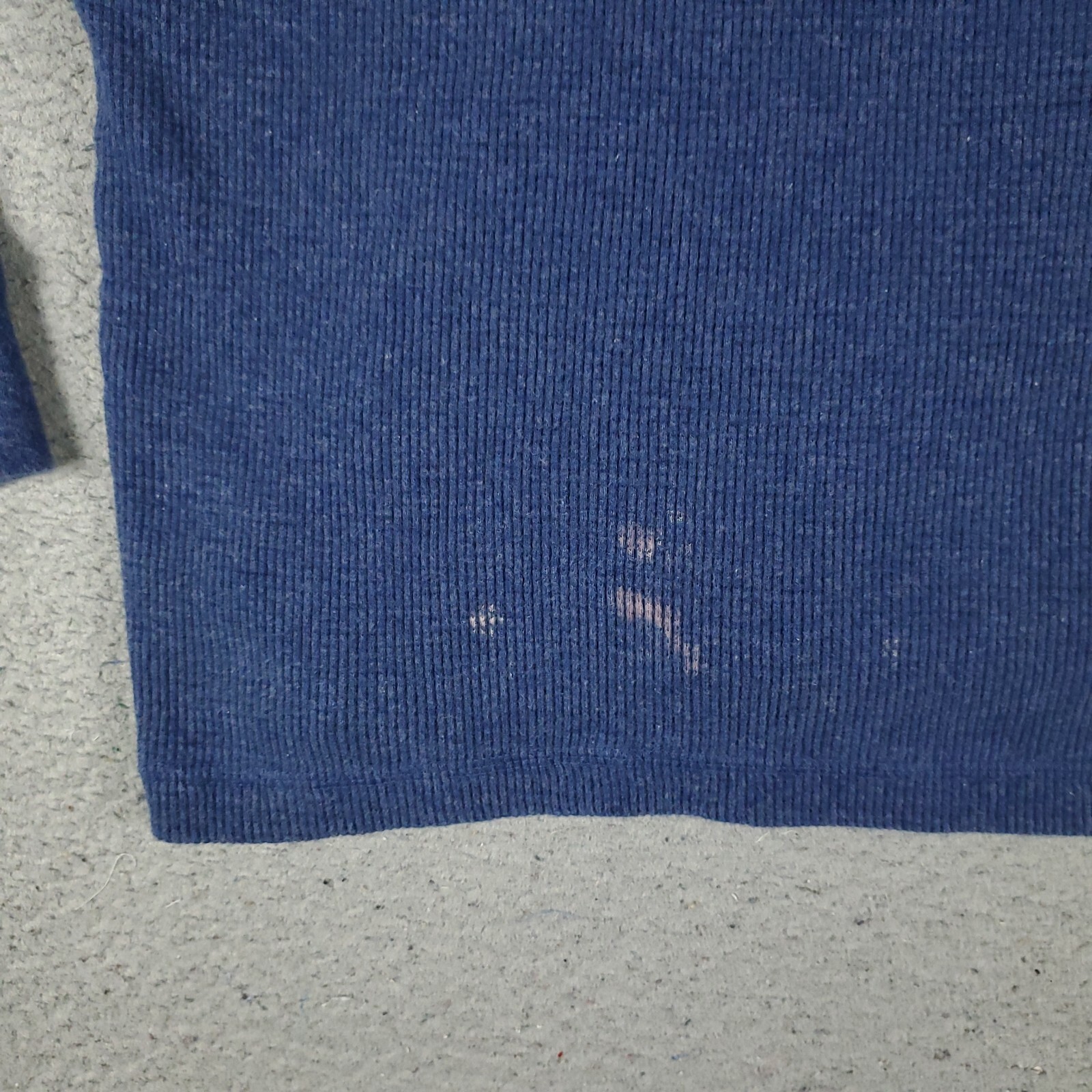 Ralph Lauren T Shirt Uomo 4XLT Blu Termico Pony Waffle Maglia Manica Lunga*