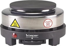 BEPER Fornello Piastra Fornelletto Elettrico Piccolo in Ghisa/Acciaio 10 cm 500W