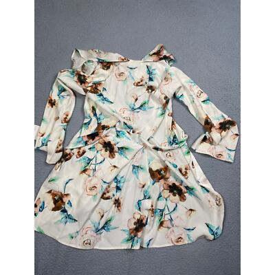Stone Cold Fox Womens Size 2 Floral Cosmo Floral Giselle Wrap Dress Silk NWT