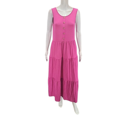 Joan Rivers Womens Trendy Jersey Tiered Maxi Dress w Pockets X-Small Size Pink | eBay Joan Rivers Womens Trendy Jersey Tiered Maxi Dress w Pockets X-Small Size Pink | eBay