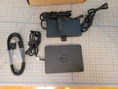 Dell K17A001 Docking Station WD15 with usb C, monitor cable, power supply Tested