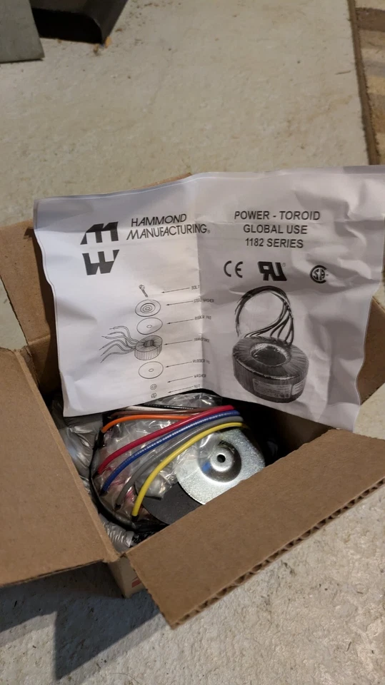 Hammond 1182Q6 Power Transformer | 6 V-0-6 V @ 6 A (80 VA) 115 / 230 V | New - Image 2 of 3