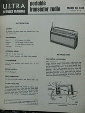 Ultra Portable Transistor radio Model 6132 Service manual