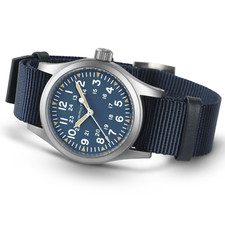 New Hamilton Khaki Field Mechanical ST Steel Blue Dial Men's Watch H69439940 3