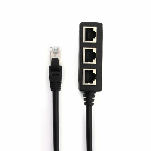 2x RJ45 Ethernet 1 to 3 Ports LAN Splitter Adapter Cable Network Connectors US - Picture 6 of 14