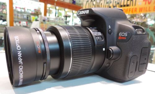 Bewolkt Worden rijk 52MM WIDE ANGLE Macro Lens for Canon EOS Canon EOS M3 WITH 18-55 LENS | eBay