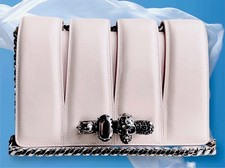 ALEXANDER McQUEEN SHOULDER BAG SLASH CUT OUT SKULL CLAY LEATHER NIB RET. $3290