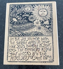 BIRTH Mounted Rubber Stamp by American Art Stamps - Marsha McCarthy MM4005.S NEW