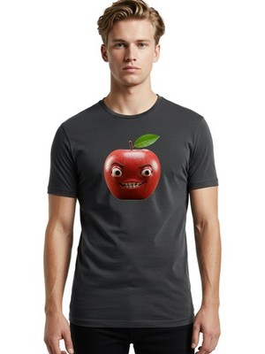 Crazy-Apple Mens Graphic Tee, 100% Cotton, Casual Summer Wear
