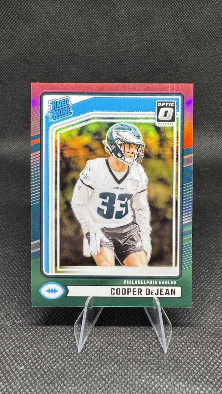 2024 Panini Donruss -  Cooper DeJean #305 Optic Preview Red & Green Prizm (RC)