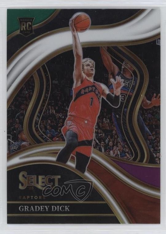 2023-24 Panini Select Courtside Green White Purple Prizm Gradey Dick #287 0nr3