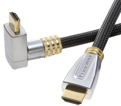 PROWIRE HQ 3m HDMI-Kabel 90° Stecker 4K UHD 3D 1080p Full HD TV LED LCD Beamer