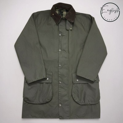 Barbour Border Wachsjacke Herren Größe C38 / 97 cm Salbeigrün Vintage »