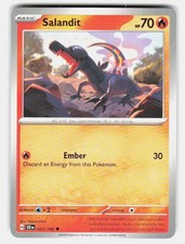 Pokemon TCG Salandit Stellar Crown 023/142 Common NM