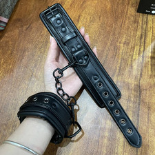 PU Soft Padded Leather Handcuffs Ankle Cuffs Restraints Bondage Women Men BDSM