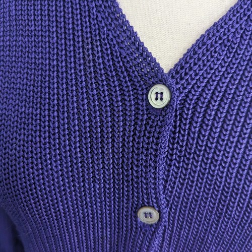 Damen Vintage Lauren Ralph Lauren Aubergine Lila Strickjacke Medium - Bild 6 von 6