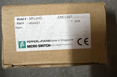 New Pepperl+Fuchs MPL2HD Photoelectric Sensor Retroflective Range 9.1m 454421