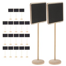 20 Pcs Mini Wooden Chalkboard Signs Food Label Wedding Table Signs