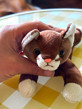 Ty Beanie Babies Pounce Plush Mini Brown Whit...