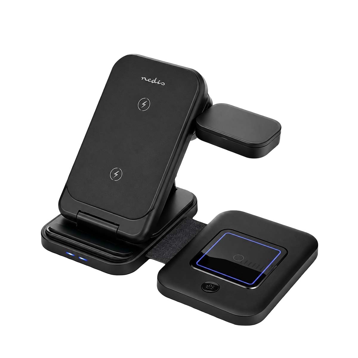 Station de charge sans fil 3-en-1 pliable induction rapide 15W multi-appareil