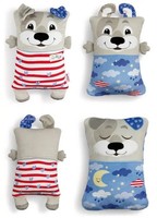 Nici 62291 Kuscheltier Hund Mit Wendefunktion 30X20Cm | Deutsch | Cosidoos