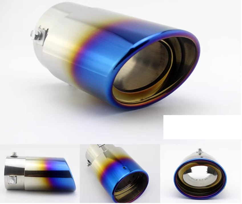 Stainless Blue Car Rear Exhaust TailPipe Muffler Tip For 2007-2022 Toyota Camry - Imagem 2 de 4