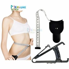 Body Measuring Tape - Skinfold Fat Tester with Measurement Chart - Durable Tool