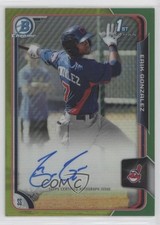 2015 Bowman Chrome Prospects Green Refractor 64/99 Erik Gonzalez Auto nq4