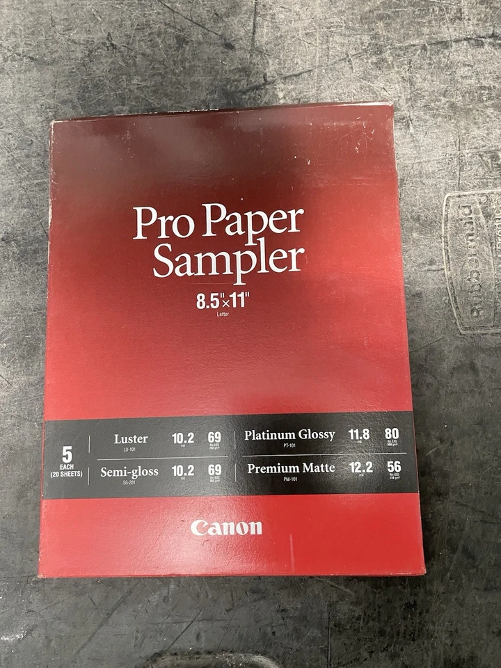 Lot Of 3 - Canon Pro Paper Sampler Pack, Luster, Premium Matte, 8.5x11 20 Sheets - Image 2 of 4
