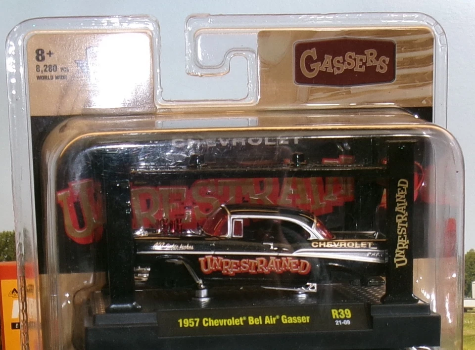 1957 CHEVY BELAIR GASSER UNRESTRAINED MODEL KIT BLACK - Image 3 of 4