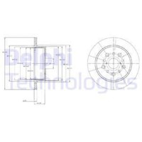 Delphi 2X Bremsscheibe Hinten Ø310 Mm BelüFtet Unbeschichtet FüR Lexus LS _F3_