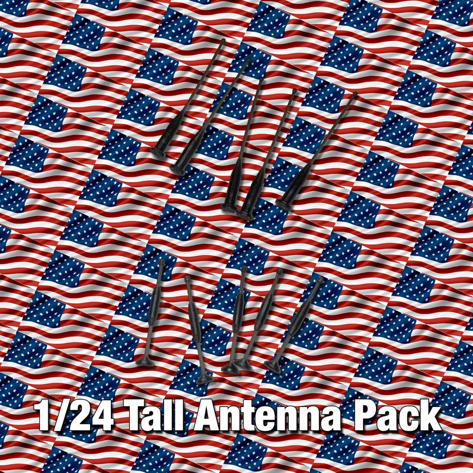 1/24 Литая пожарная/EMS/полицейская высокая антенна упаковка (включает 5 каждого типа) - Изображение 4 из 4