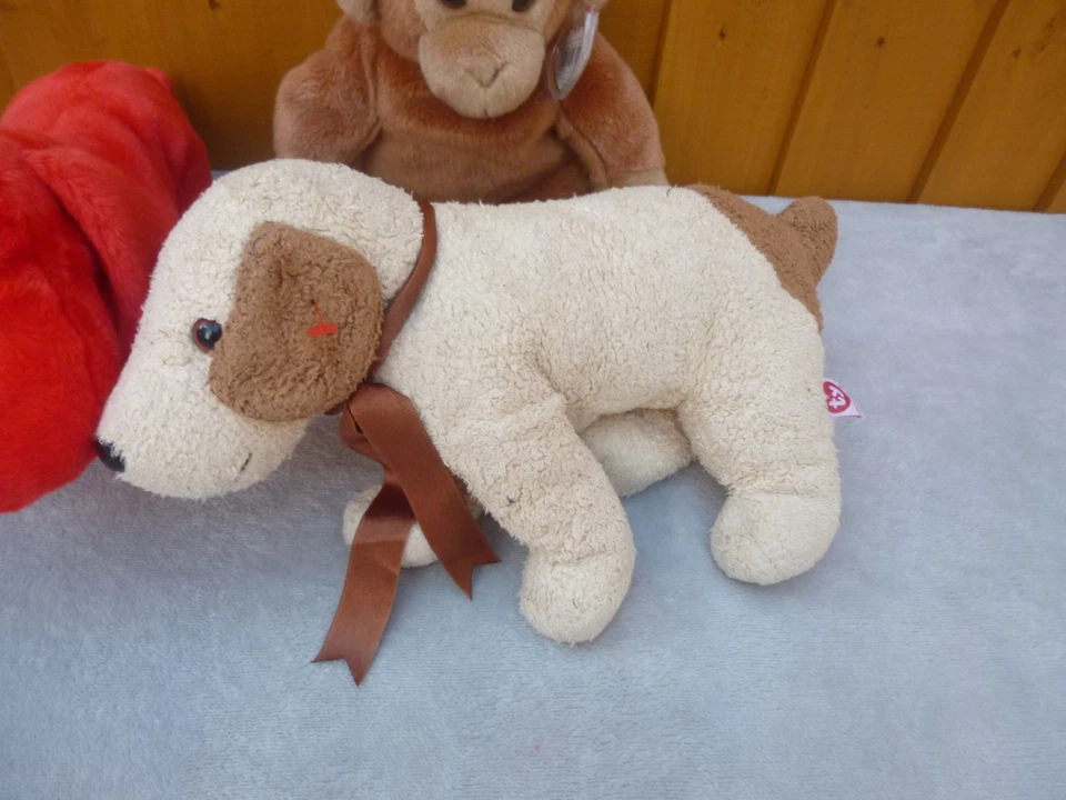 Bundle of 3 Ty Soft Plush Toys Beanie Buddies Rufus Rover Dog Bongo Monkey - Image 2 of 4