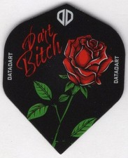 Dart Bitch RED ROSE Dart Flights: 3 per set