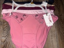 Jessica Simpson Womens Bikini Underwear Panties Nylon Blend Lace 5-Pair L