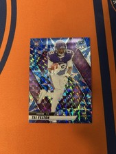 2025 Panini Mosaic #329 Tai Felton Mosaic Reactive Blue Rookie Card