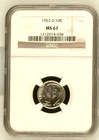 1963 D Roosevelt Dime, NGC MS 67, Nice Luster