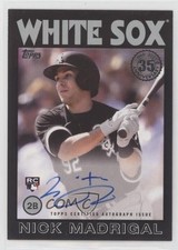 2021 Topps 1986 Baseball Black 131/199 Nick Madrigal #86A-NM Auto 0o4t