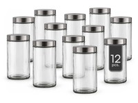 Vorratsglas Lebensmitteldose Glas Aluminiumdeckel 1250 Ml 12Er Set